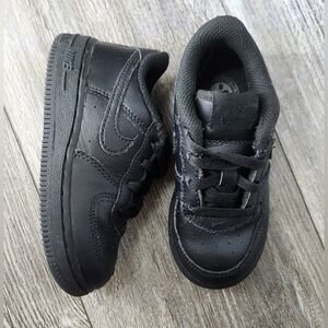 Nike Toddler Kids Black Force 1s Low Casual Sneakers
